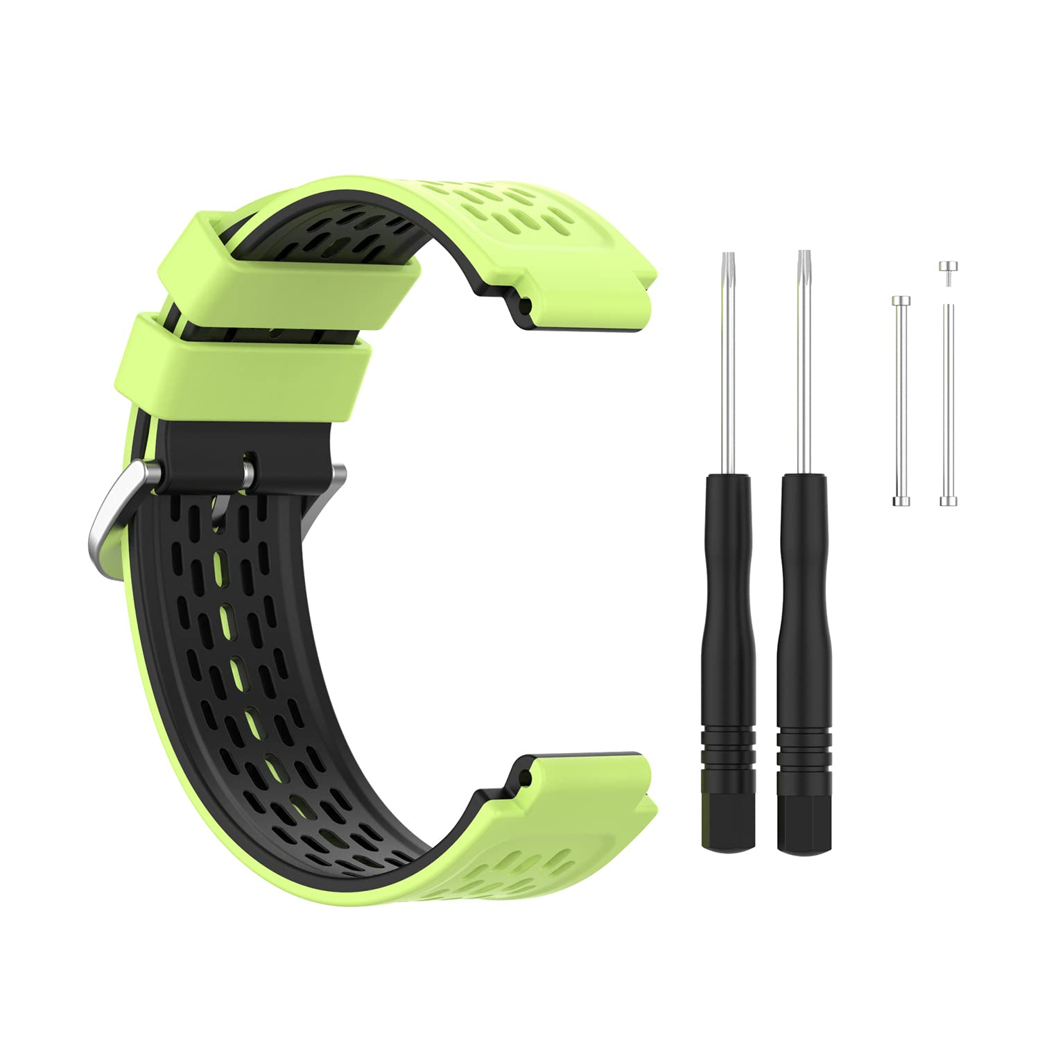 Gheper Soft Silicone Dichromatic Watchband Compatible with Garmin Forerunner 220/230/235/620/630/735XT/Approach S20/S5/S6 Smart Watch Replacement Strap