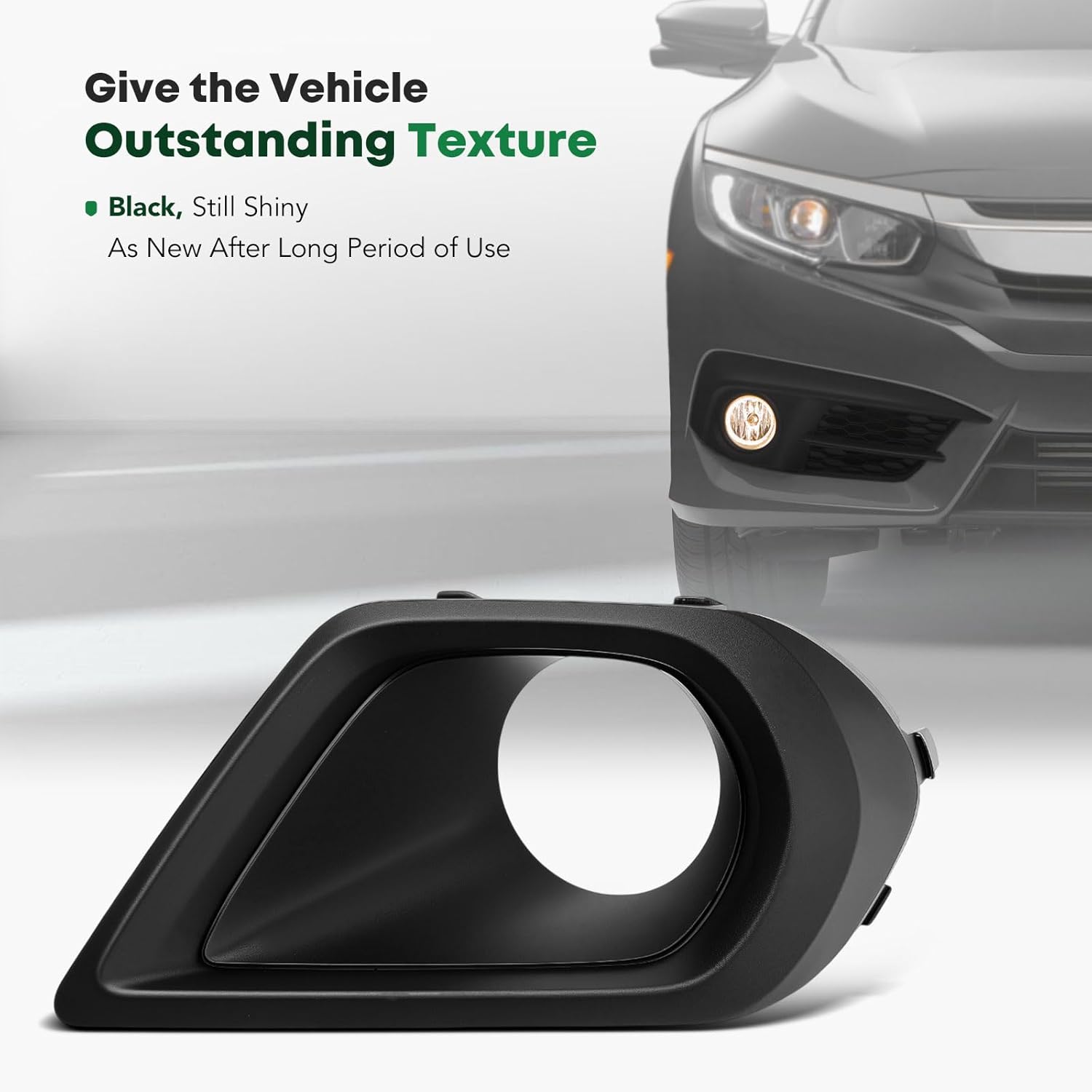 YHTAUTO Fog Light Bezel Fits Subaru Forester 2014-2016 H4 2.5L Front Bumper Fog Light Cover Trim Right Passenger Side