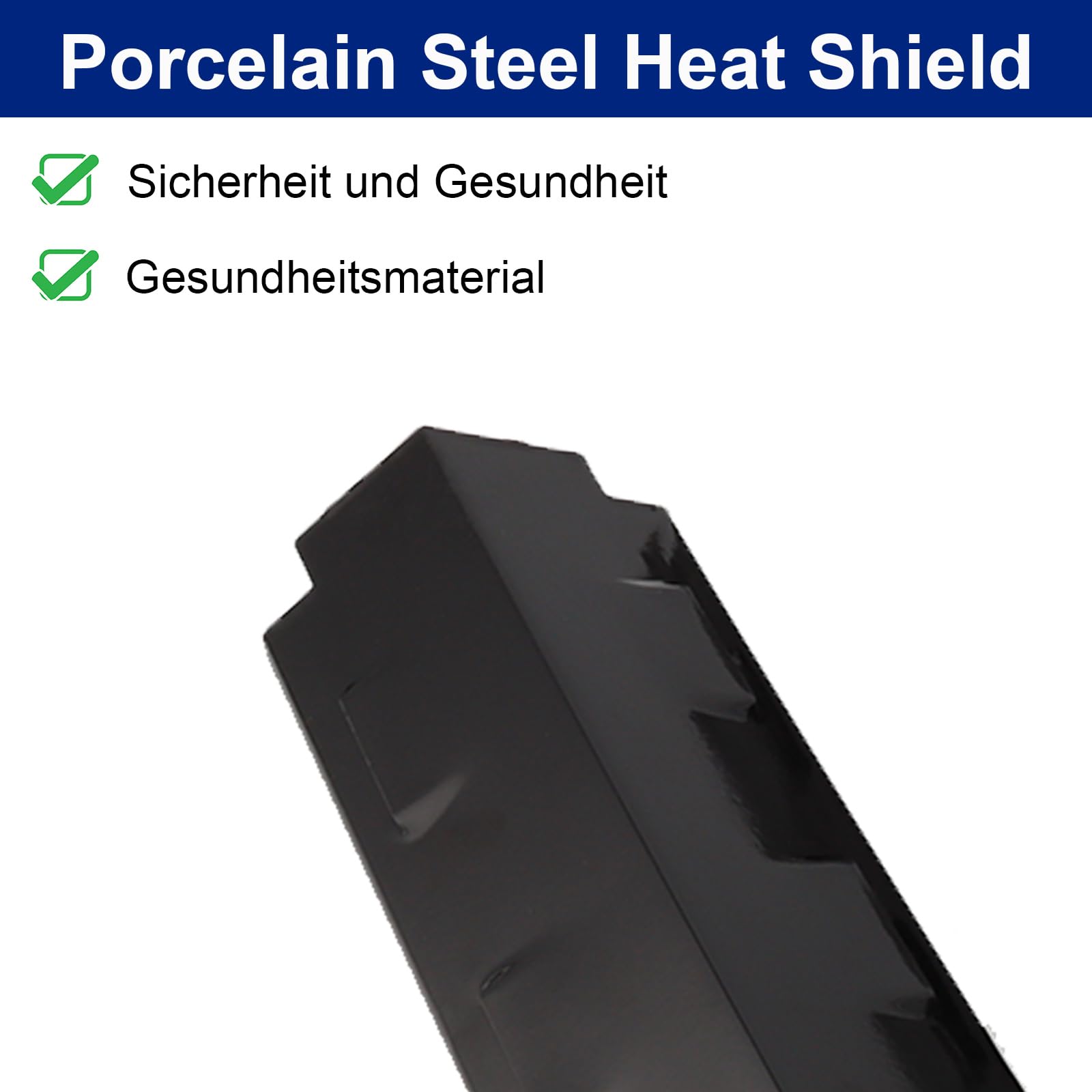 37CM Brennerabdeckung Gasgrill Ersatzteile für Landmann, Outback, Enders, Uniflame, Barbecook, Tarrington House, Porzellan Stahl Heizplatte Flammenverteiler Gasgrill Zubehör, 4 Pack