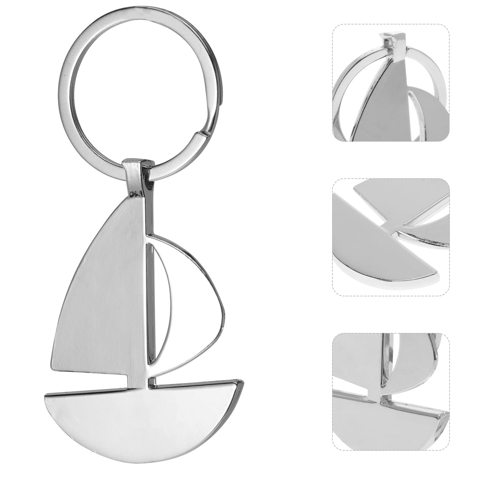 STOBOK Portachiavi in Metallo Barca a Vela 3.35X1.57X0.59 Pollici Portachiavi Galleggiante Regalo Creativo Accessori Barca Decorativo Per Auto Moto Famiglia Amici