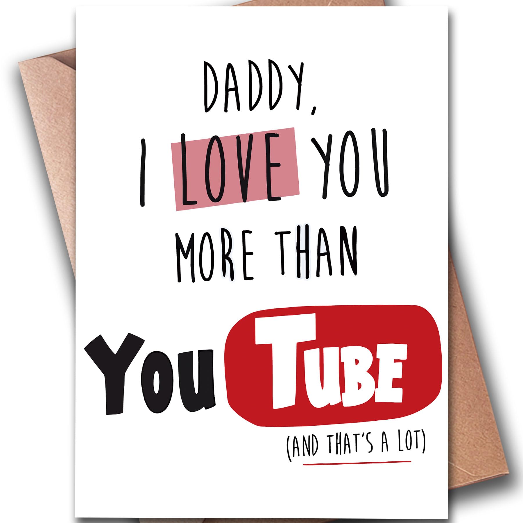 Hqulpr Dad Birthday Card, Funny Birthday Card for Dad from Daughter & Son, Fathers Day Card & Present, 7x5 inches
