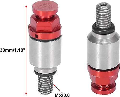 Miniatura 3 de Motoforti 2 unids M5x0.8 motocicleta tornillo tenedor aire purgador válvula para Honda para Yamaha para Suzuki para Kawasaki rojo