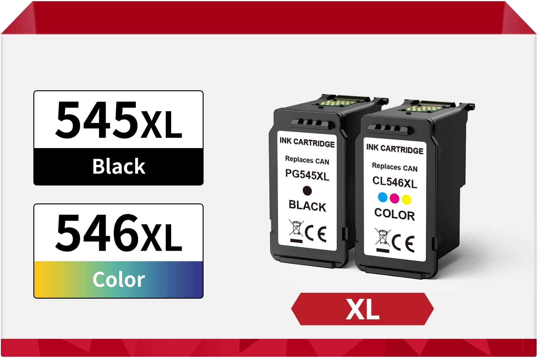 Upsek PG-545XL CL-546XL Cartucce d'inchiostro per Canon 545 546 XL