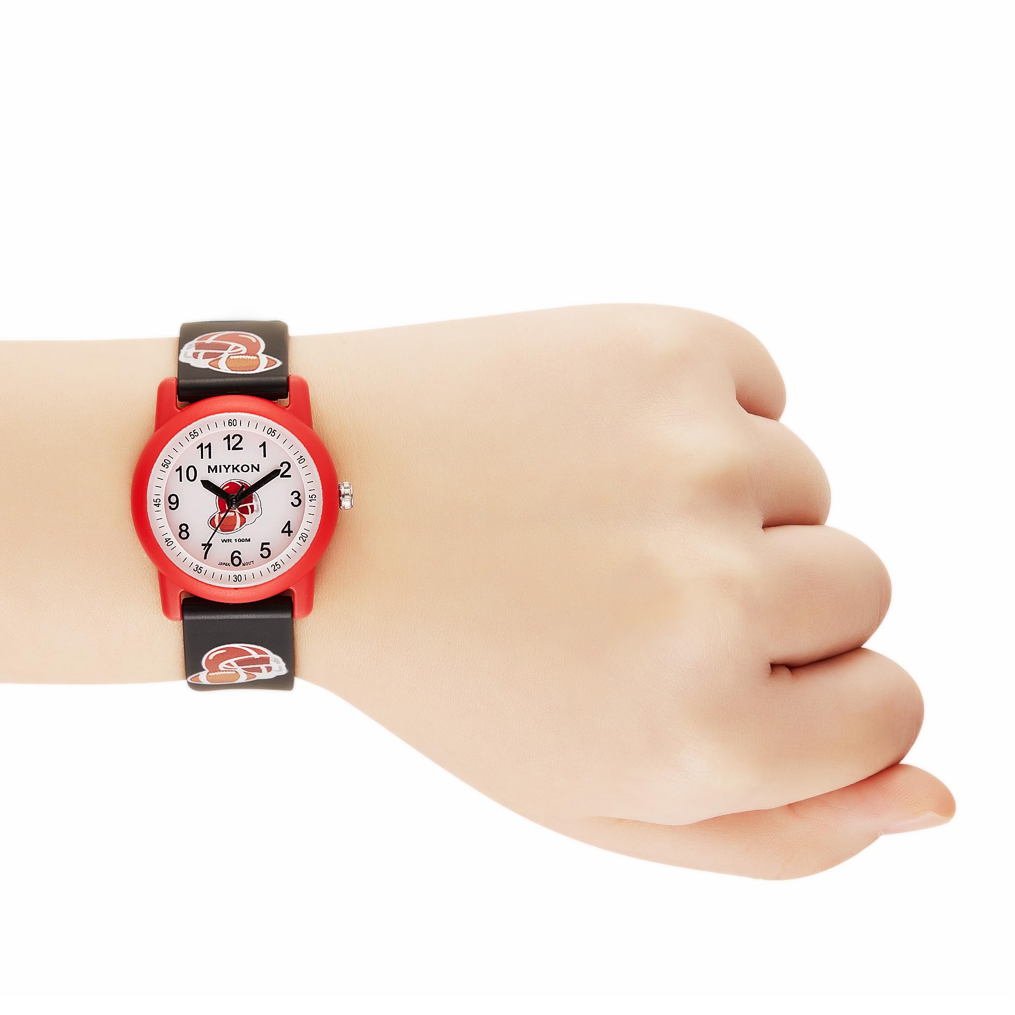 Miykon Relojes infantiles para niños y niñas, regalo educativo para niños de 3 a 15 años, niños pequeños, preescolares y niños en edad escolar, reloj analógico fácil de leer, correa de resina suave