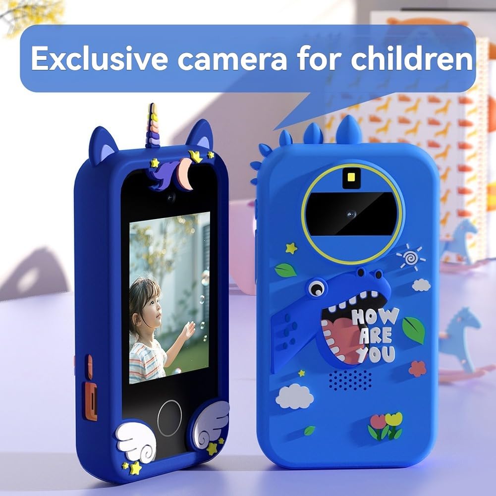 Smartphone Educativo per Bambini con Touchscreen e Lettore Musicale MP3, Doppia Fotocamera per Selfie, Inclusa Scheda da 32GB, Imparare Giocando.