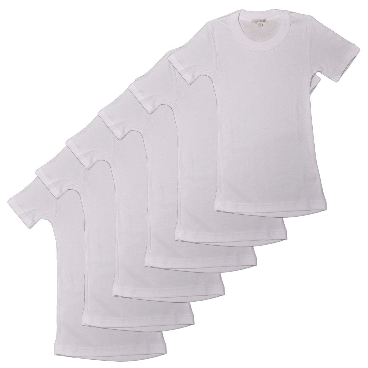 Liabel, 6 Paia di Magliette Interne Bambino/Ragazzo in Caldo Cotone Felpato. Taglia 2