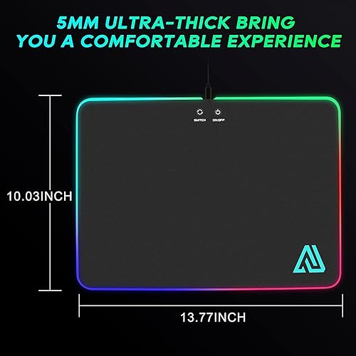Miniatura 5 de Alfombrilla de mouse para juegos de microtextura, base de goma antideslizante, impermeable, alfombrilla de mouse para laptop y juegos