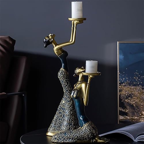 Miniatura 6 de Candle Holder A Pair of Creative Candlesticks Ornaments Modern Simple Candle Holder Dining Table Home Decoration Candlestick Holders(Silver,Small)