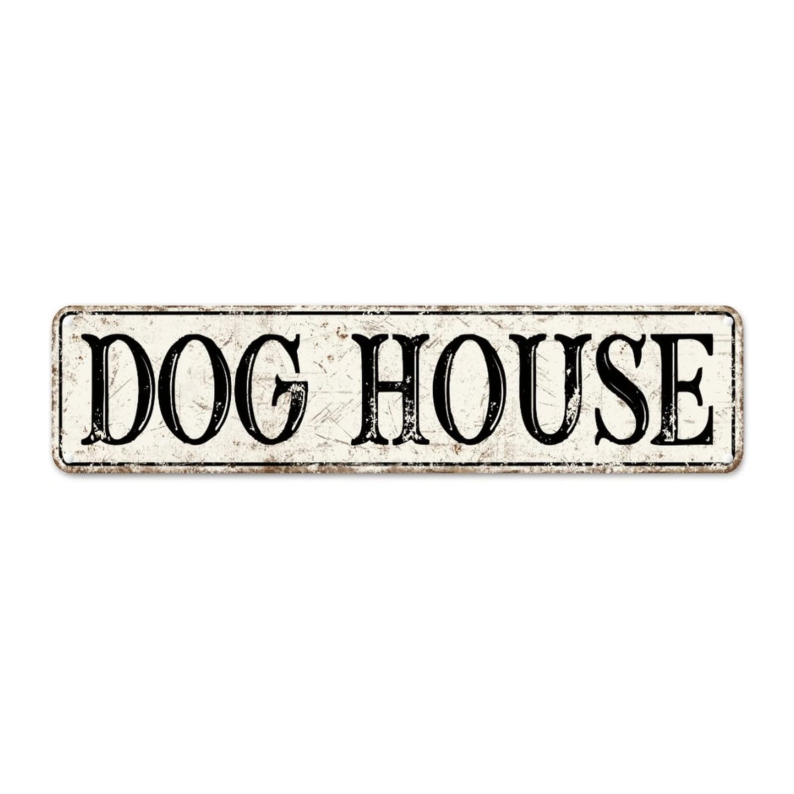 Dog House Street Signs Customized Dog House Signs Vintage Dog House Decor Metal Tin Sign Farmhouse Metal Wall Sign Rustic Wall Art Shabby Chic Wall Decor For Bedroom Cafe Bar Office Garage 12x3in