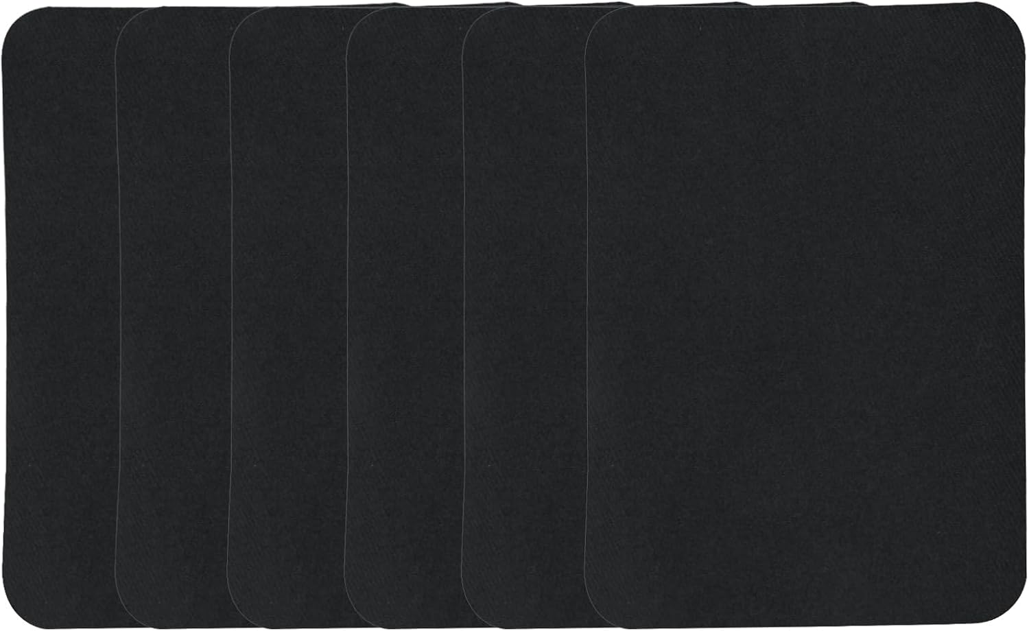 Fabric Repair Patches, Self Adhesive Sofa Patches for Clothes Denim Jean Pant Mending and Decorating - 6Pcs Black
