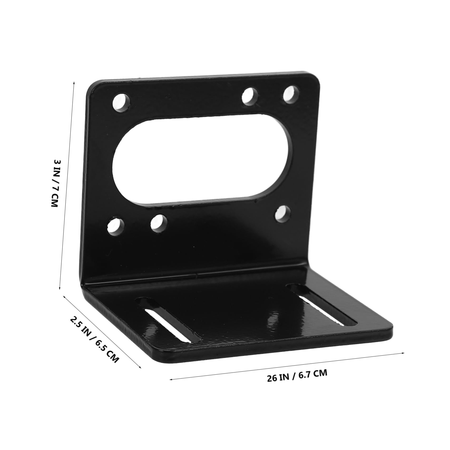 SOLUSTRE Motor Base Bracket Motor Rack Mounting Holder for Gear Motor Gear Motor Holder Motor Mount Holders Motor Mounting Stand Motor Mounting Holder Motor L-Shape Holder Black Steel