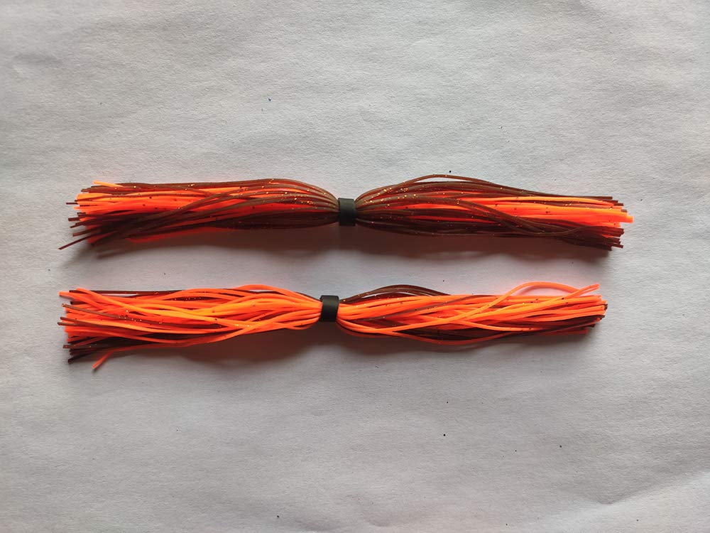 senlang 10 Bundles 50 Strands Fishing Silicone Skirts Spinnerbaits Buzzbaits Squid Rubber Line Jig Head Lures Replacement Fly Tying Material L9