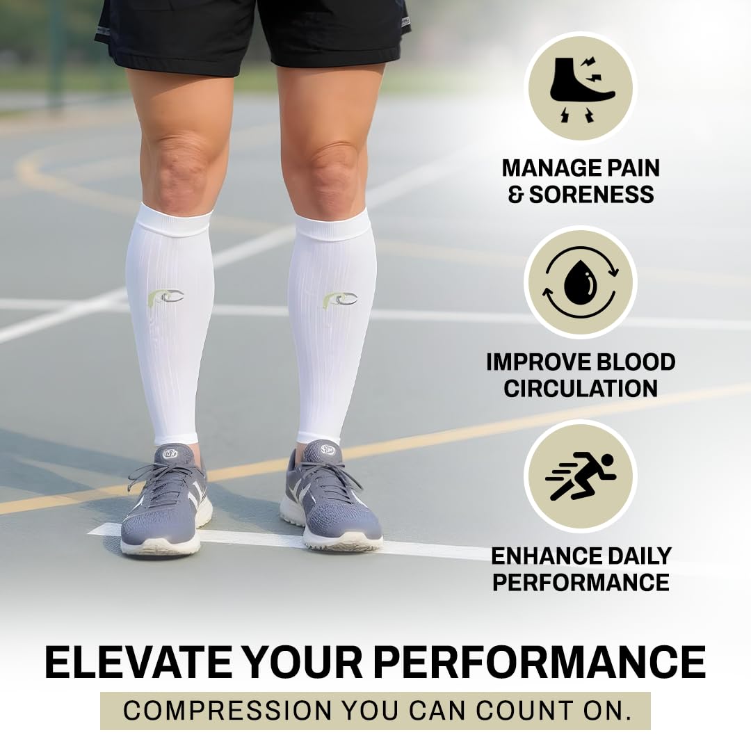 PRO Compression: Rękawy kompresyjne na łydki (pełna długość) 1 para