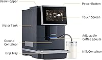 Vista 3 de C11L - Máquina de café expreso totalmente automática, 15 cafés calientes y fríos, cafetera Latte Go de limpieza automática, preparación silenciosa