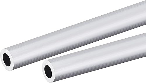 uxcell 6063 Tubo redondo de aluminio 0.394 in OD 0.236 in Diámetro interior 9.843 in Longitud Tubería 2 PC
