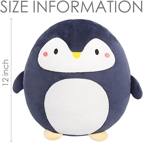 Miniatura 8 de ARELUX Suave almohada de peluche de anime de pingüino, lindo juguete de peluche kawaii, decoración de habitación, decoración de Navidad, regalos