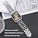 Secbolt Bands Compatible with Apple Watch 38mm 40mm 41mm 42mm(Series 10) iWatch Series 10 9 8 7 6 5 4 3 2 1 SE Stainless Steel Chain Links Replacement Strap, Silver