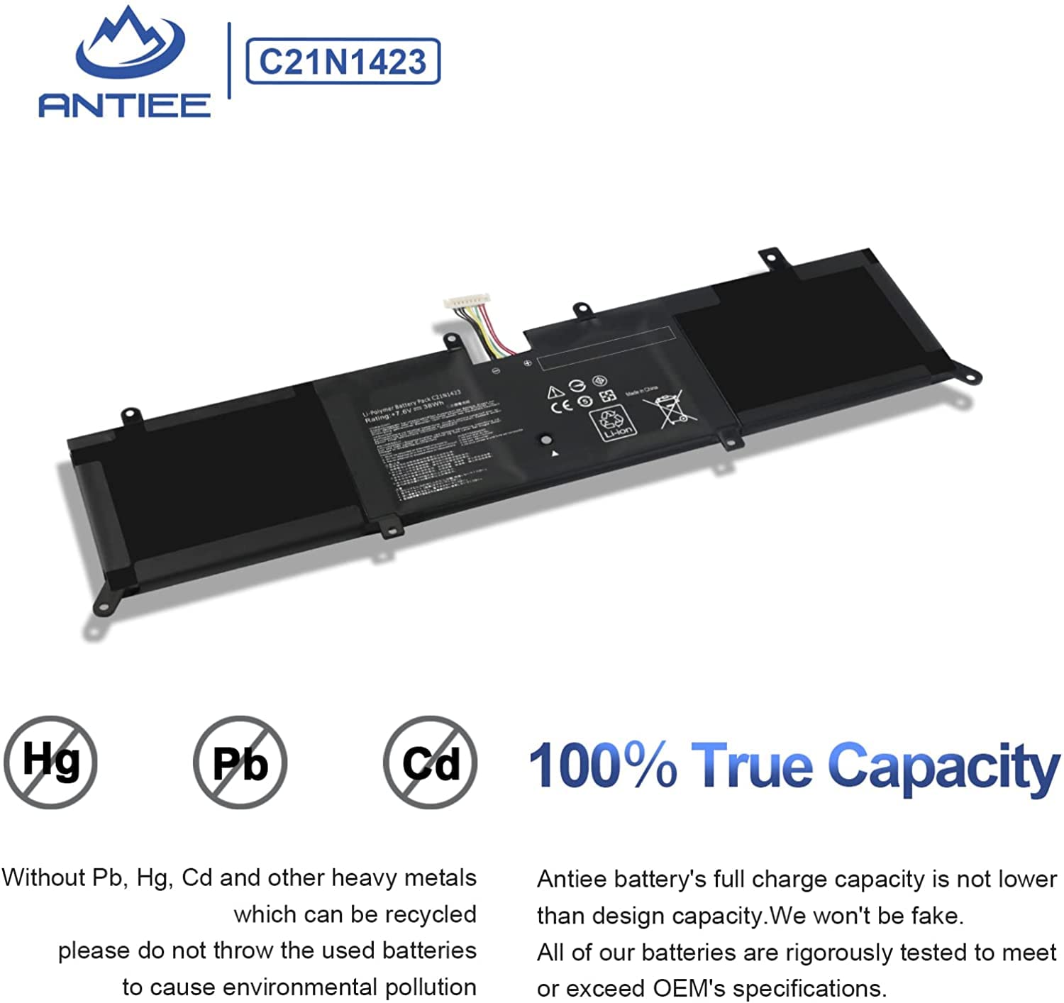 ANTIEE C21N1423 Bateria do ASUS X302 X302L X302LJ X302UA X302UJ X302UV F302LA F302LJ F302U F302UA P2320LA P2320UA R301LA 1LJ R301UA R301UV ZenBook P302LA P302LJ P302UA P302UJ P302UV