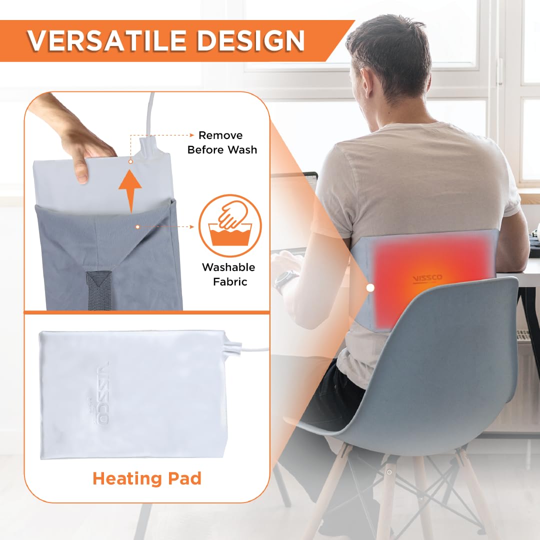 Vissco Heating Belt (Ortho) - Grey Electric Heat Therapy Belt for Pain Relief Muscle Soreness Joint Stiffness & Cramps Orthopedic Heat Pad for Back & Abdomen — Amazon image 6