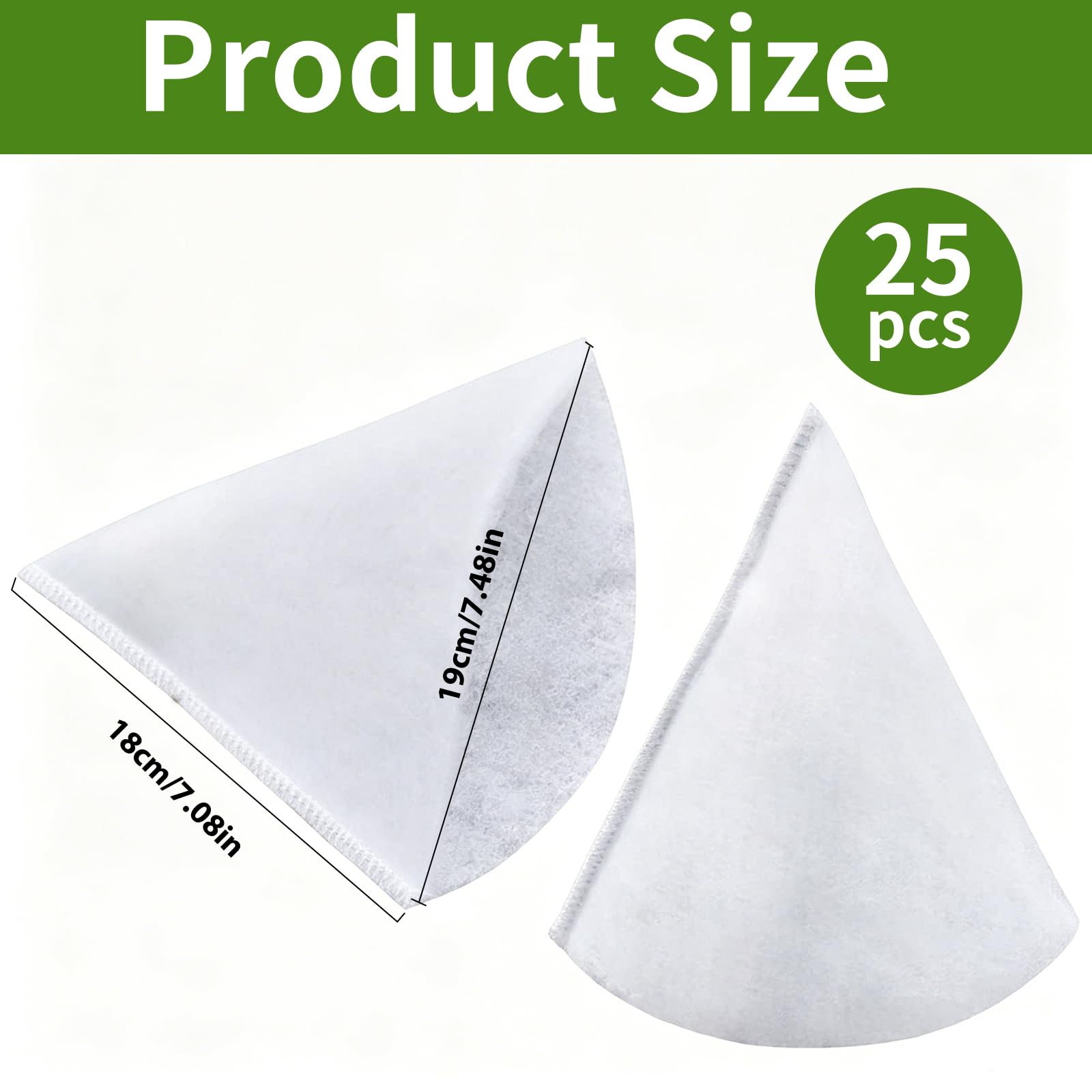 25 Pezzi Filtro Conico DN 125, Materia Filtrante di Ricambio G4 per Ventilazione, Filtrazione Efficiente, per Valvole a Disco & Ventilazione Interna (180 mm Lunghezza)