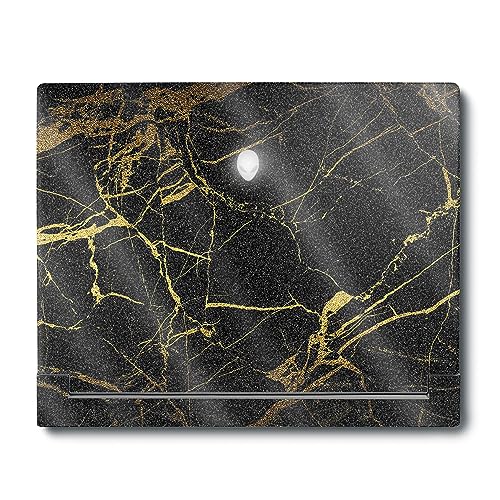 Image of MightySkins Glossy Glitter Skin Compatible with Alienware X16 R1 (2023) Full Wrap Kit - Black Gold Marble | Protective, Durable High-Gloss Glitter Finish | Easy to Apply | Made in The USA