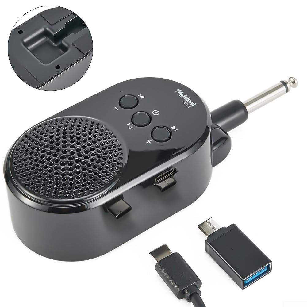Wiederaufladbarer Gitarrenverstärker, tragbarer Mini-Gitarrenverstärker, AMP 6,35 mm Stecker, USB wiederaufladbar für E-Gitarre, Bass
