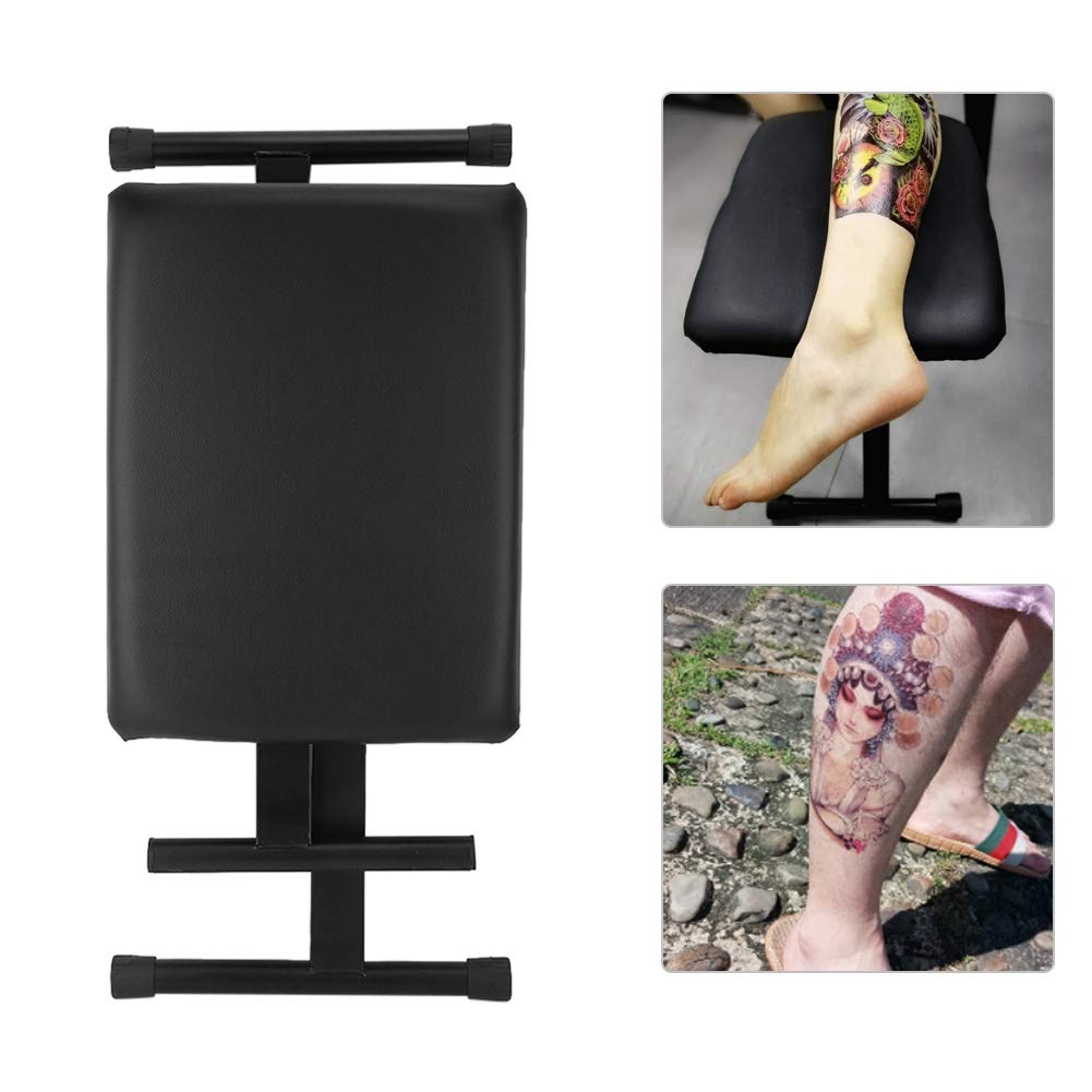 Luqeeg Taburete de Pedicura, Reposapiés para Tatuajes, Altura Ajustable, Cojín Grueso para Salón de Belleza Profesional, Tienda de Uñas, SPA