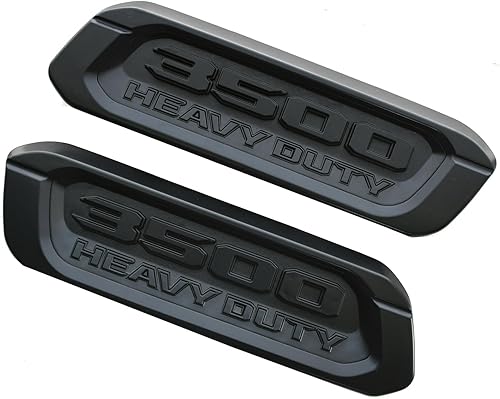 Miniatura 3 de Par de emblemas 3500 de repuesto para 3500 insignias laterales izquierdas y derechas resistentes 68362221AB 68362220AB 2019-2022 (negro mate)