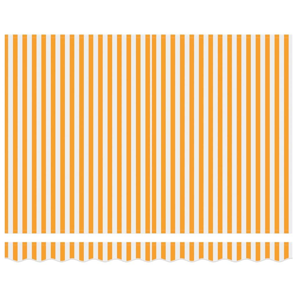 Cadre d'auvent Jaune et Blanc 300 x 200 cm Store banne rétractable avec Toile Polyester Enduit PU, Cadre Aluminium revêtu Poudre, Protection Soleil et Pluie pour Jardin terrasse Patio