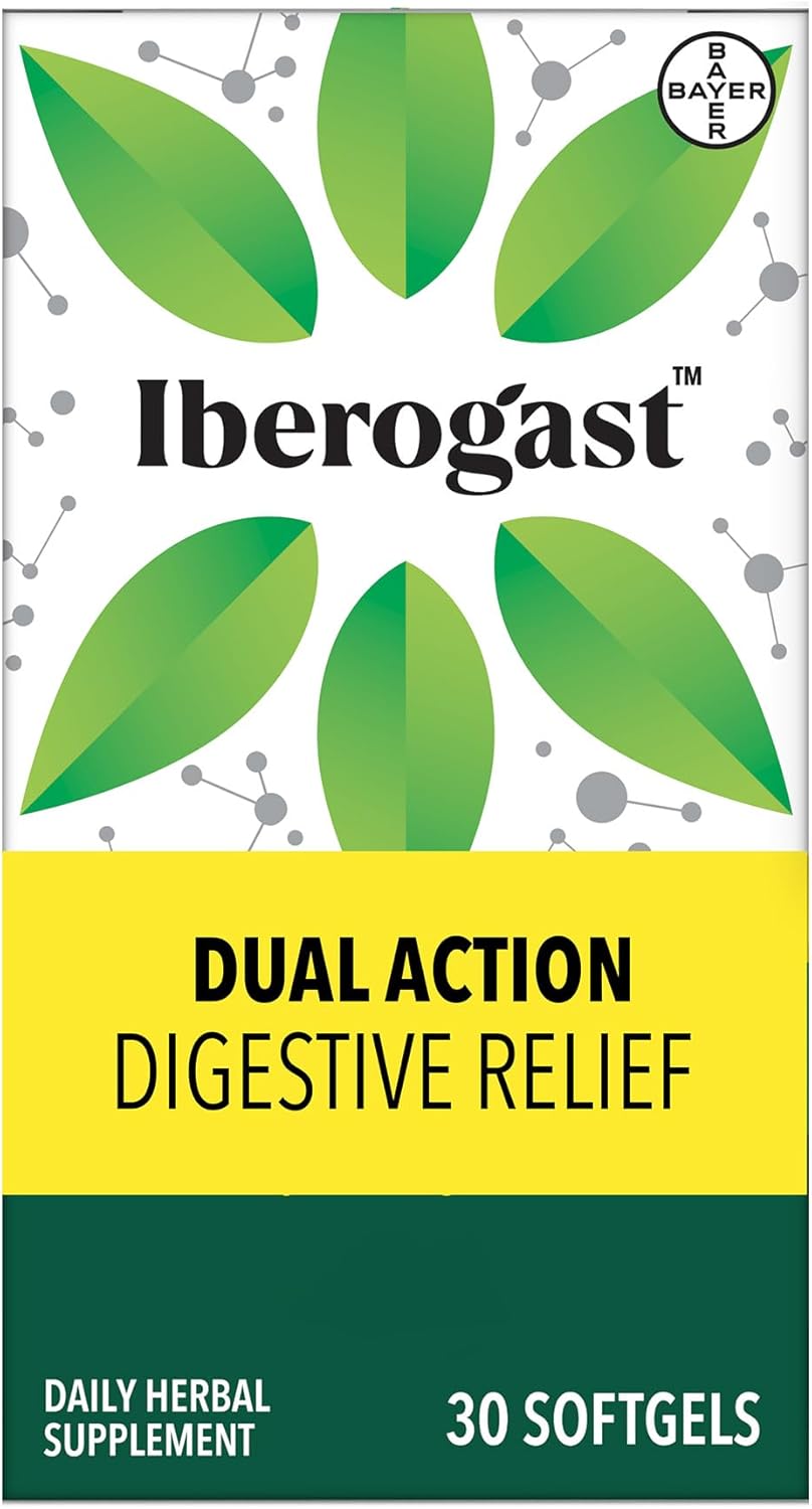 Iberogast Dual Action Digestive Relief, Daily Herbal Supplement, Supports Gut Health* Helps: Relieve Occasional Upset Stomach(bloating relief, nausea, heartburn, gas)+Restore Digestive Function* 30ct Iberogast Dual Action Digestive Relief, Daily Herbal Supplement, Supports Gut Health* Helps: Relieve Occasional Upset Stomach(bloating relief, nausea, heartburn, gas)+Restore Digestive Function* 30ct