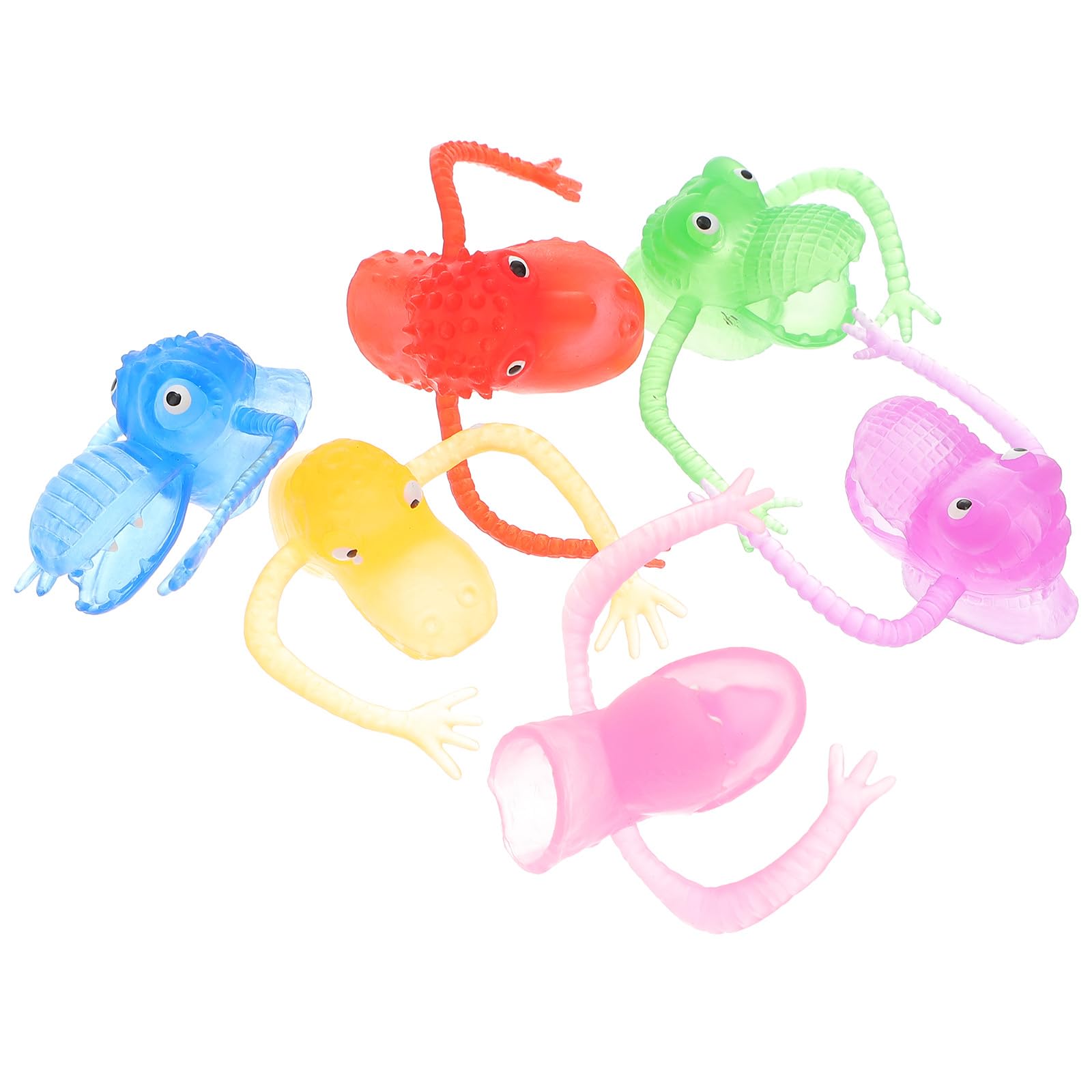 Tomaibaby Monster Finger Puppets: 20PCS Colourful Plastic Dinosaur Finger Puppets - Party Bag Fillers for Kids Children Little Hands Toys Halloween Party Favors