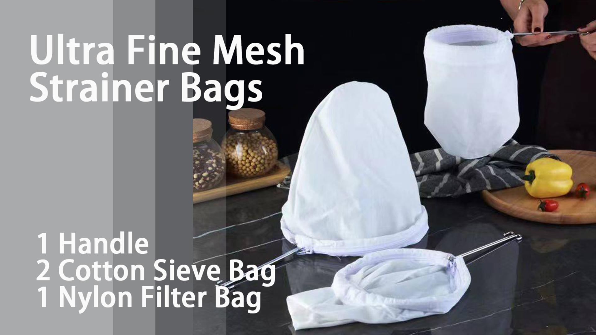 Reusable Filter Bags Mesh Nylon Bags for Nut Milk on Amazon Live