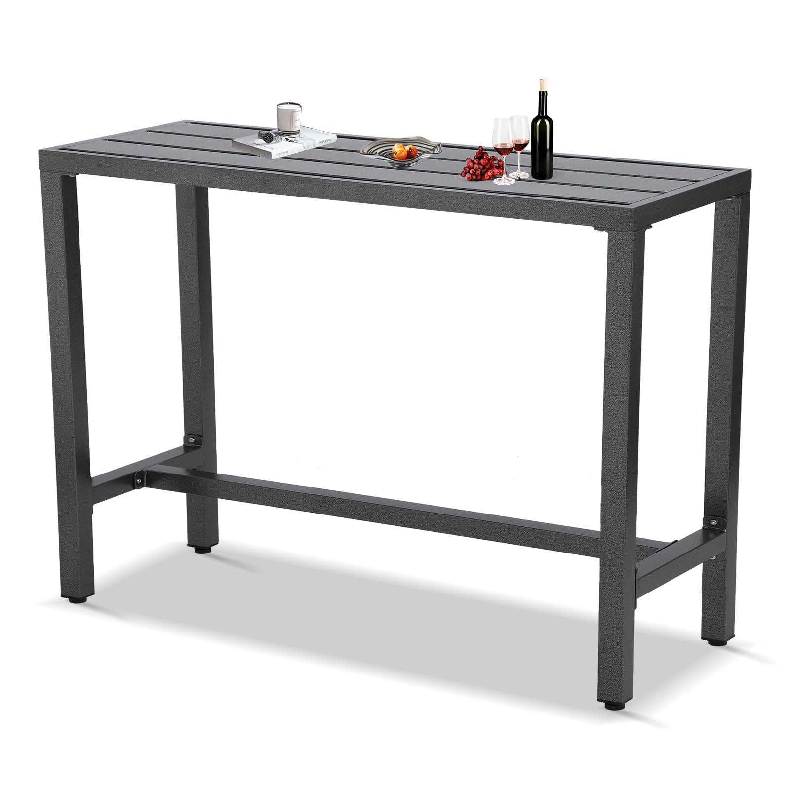 Yaheetech Outdoor Bar Table Yaheetech 39-Inch Outdoor Square Bar Table ...