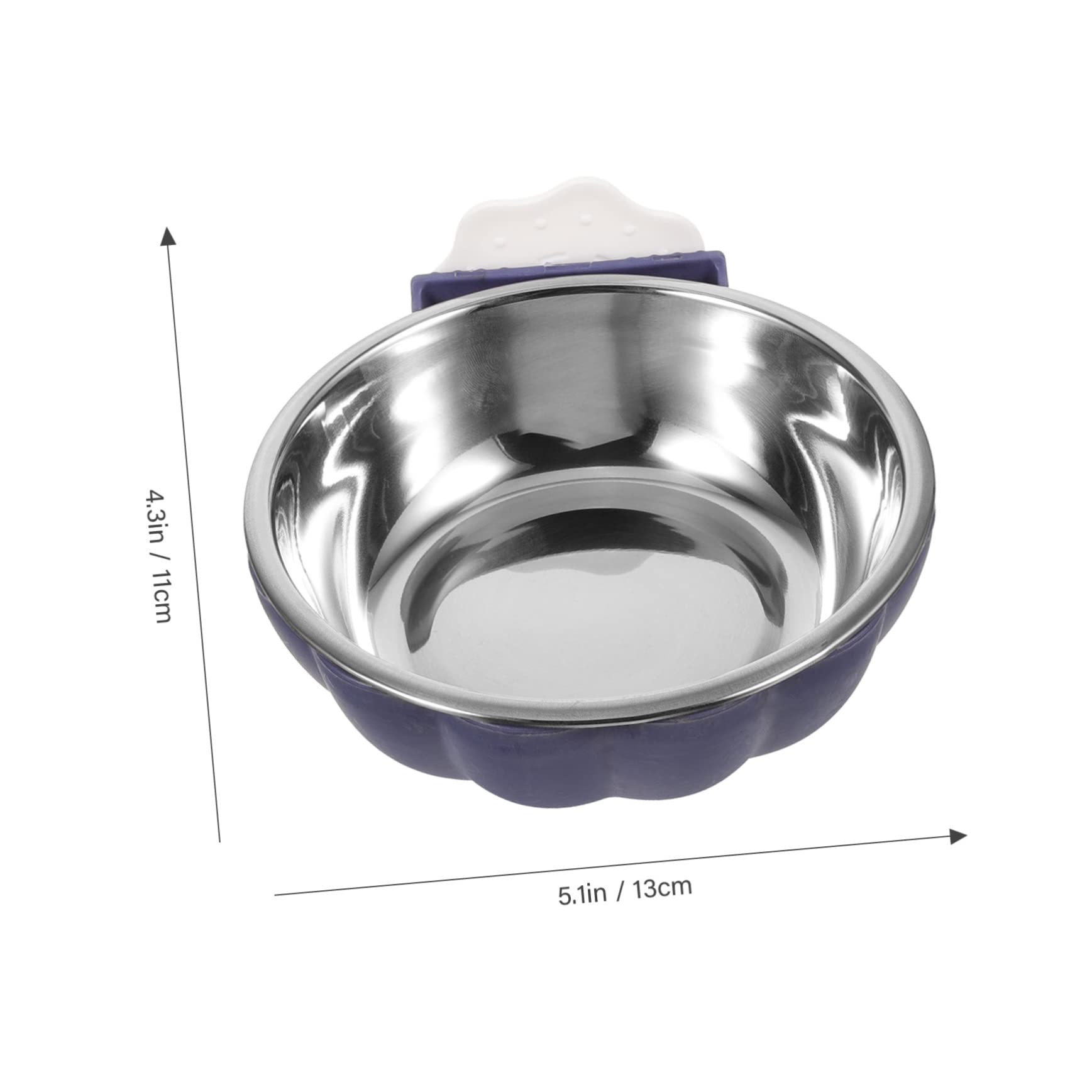 ERINGOGO Hanging Pumpkin Cat Bowl Detachable Design Sturdy Stainless Steel Easy Clean for Pet Feeding Cages