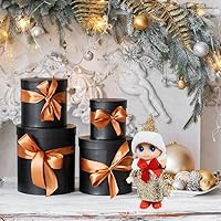 Vista 5 de BUNRUN - 4 muñecas pequeñas de elfo bebé Muñeca elfo miniatura de Navidad Juguetes de muñecas de elfos bebé Regalo de decoración de Año Nuevo