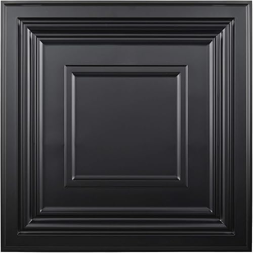 Art3d 24" x 24" (Pack Of 12) Wall Panel Modern, Black