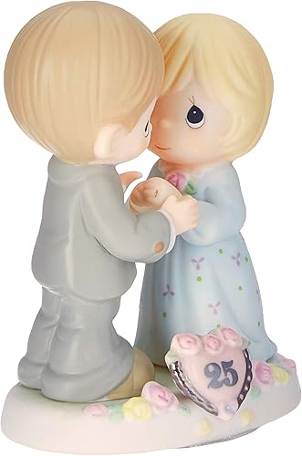 Precious Moments Our Love Still Sparkles In Your Eyes 25 Aniversario Figurita de porcelana Bisque 115911