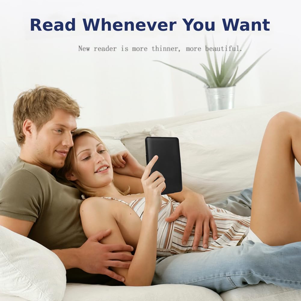 GOWENIC Ereader, 6In 800X600 Lettura Tablet Hd Inchiostro Schermo E Reader 8Gb 512Mb Abs Ebook Reader con Custodia Protettiva Film per la lettura, Supporto 32Gb Tf Scheda di Espansione