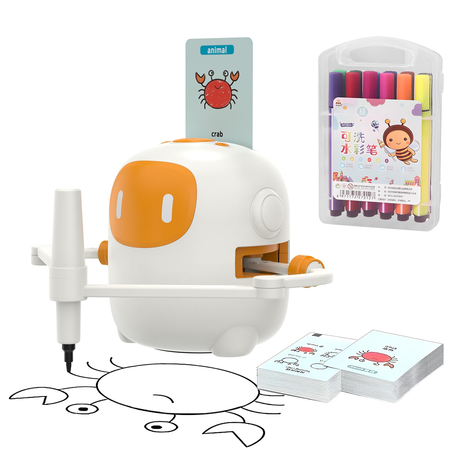Robot de dessin pour enfants avec 100 cartes, machine à dessin