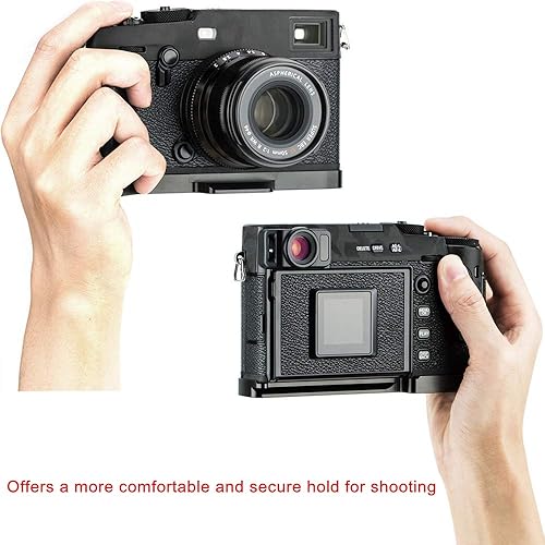 Miniatura 2 de Soporte de metal en L para Fujifilm X-Pro3 X-Pro2 X-Pro1 Soporte antideslizante, con apertura de compartimento de batería y soporte de trípode de
