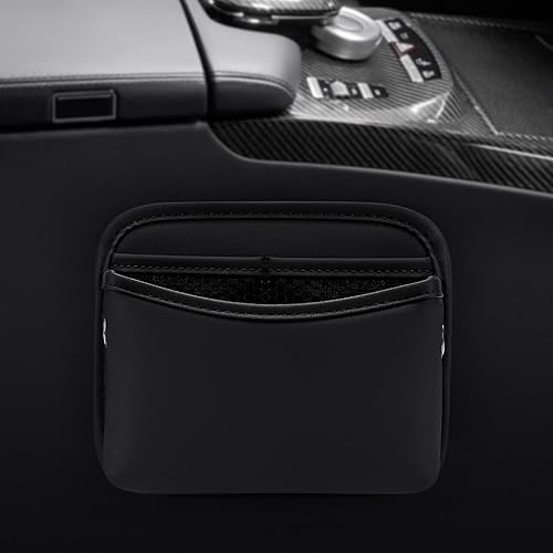 Miniatura 5 de Accmor Organizador de bolsillo lateral para asiento de automóvil, bolsa de piel sintética para asiento de automóvil, puerta, ventana, consola,