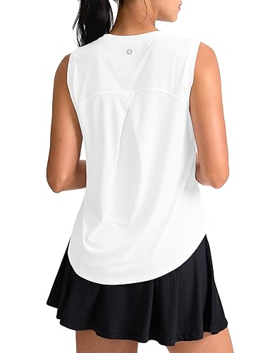 Women's Sleeveless Workout Tops Breathable Lightweight Active Tennis Yoga Shirts