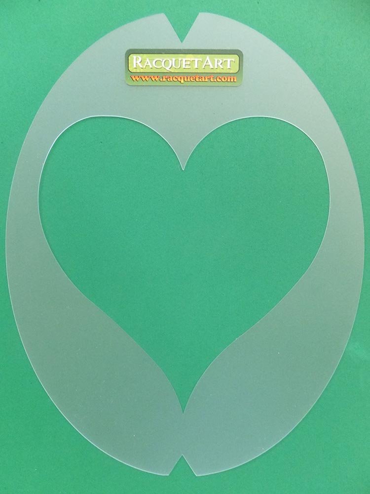 Racquet Art Creative Tennis Racquet Stencil - Heart