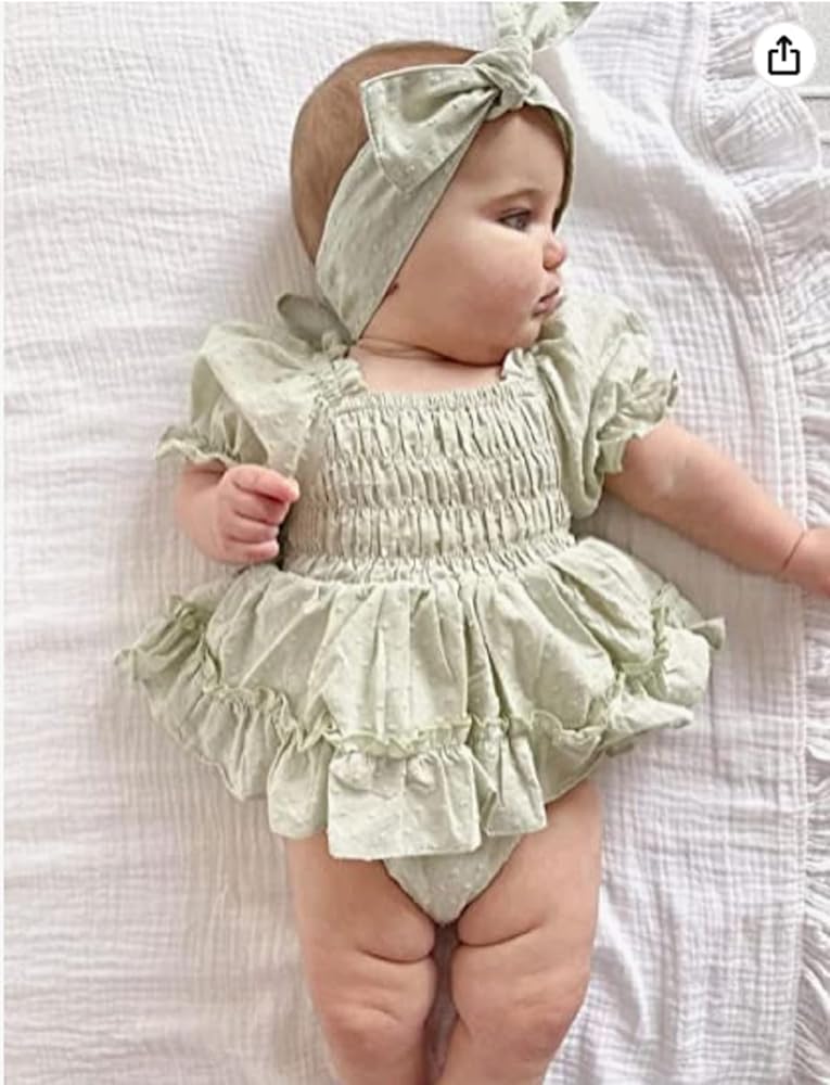 Amazon.com: JLKGICF Infant Baby Girl Ruffle Romper Dress