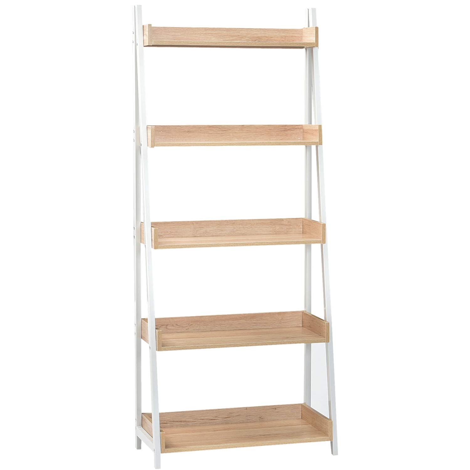 ホワイトアイアンラック5段