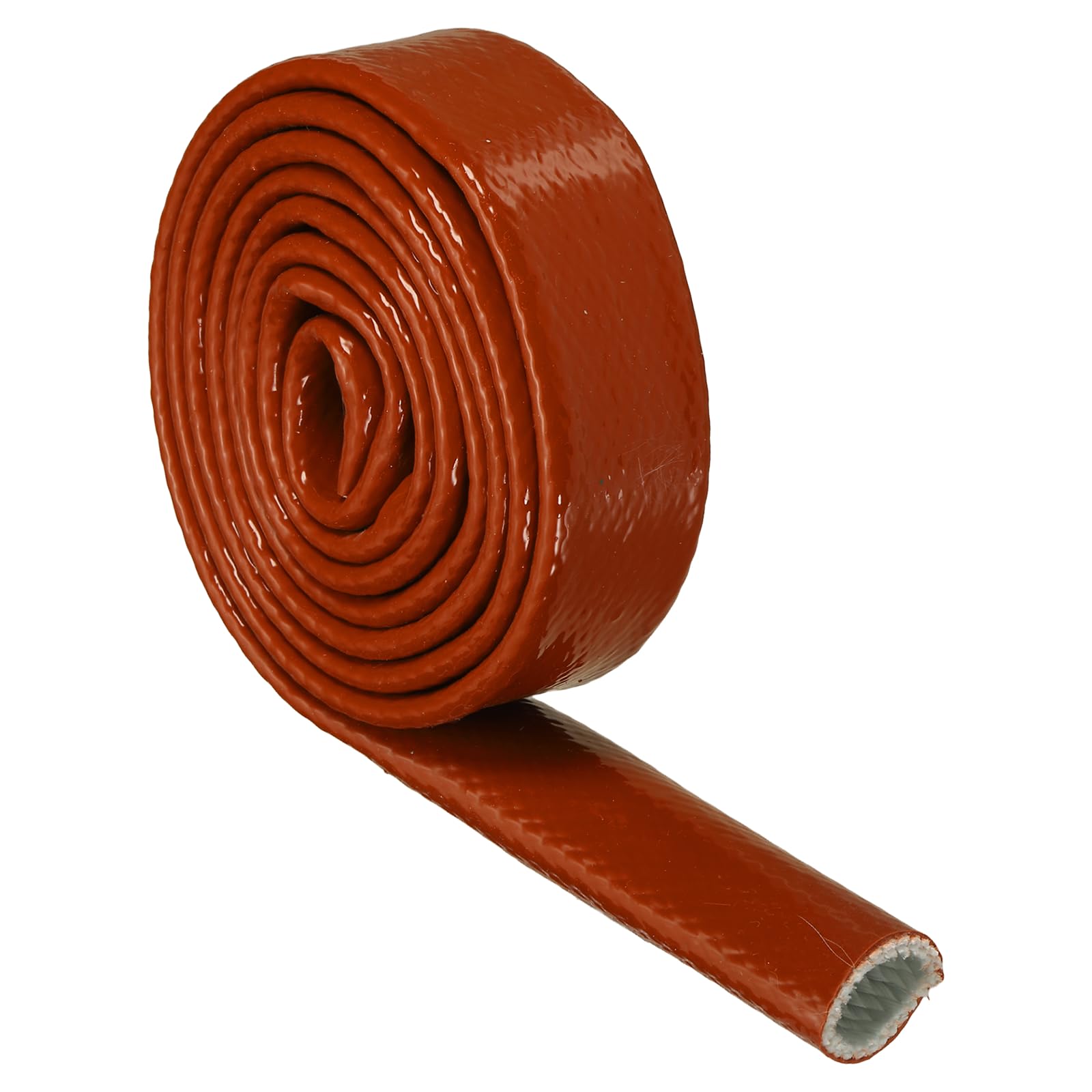 sourcing map Heat Hose Fiberglass Wrap, 20mm x 2m Fire Sleeve Heat-Shielded Sleeve Silicone Coated Heat Protection for Automotive Hose Lines Electrical Wiring