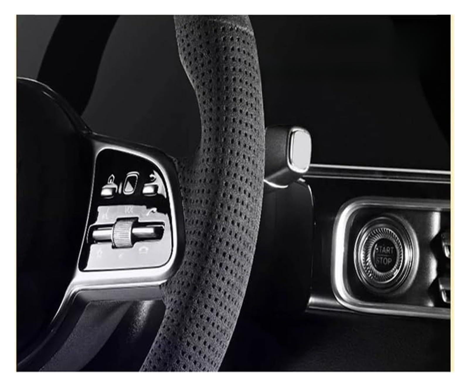 Fundas para Volante para 523 530 523li 525 520li 535 545i E60 Funda para Volante de Coche de Ante Accesorios Interiores para Volante Protector de Volante Marrón Azul Claro