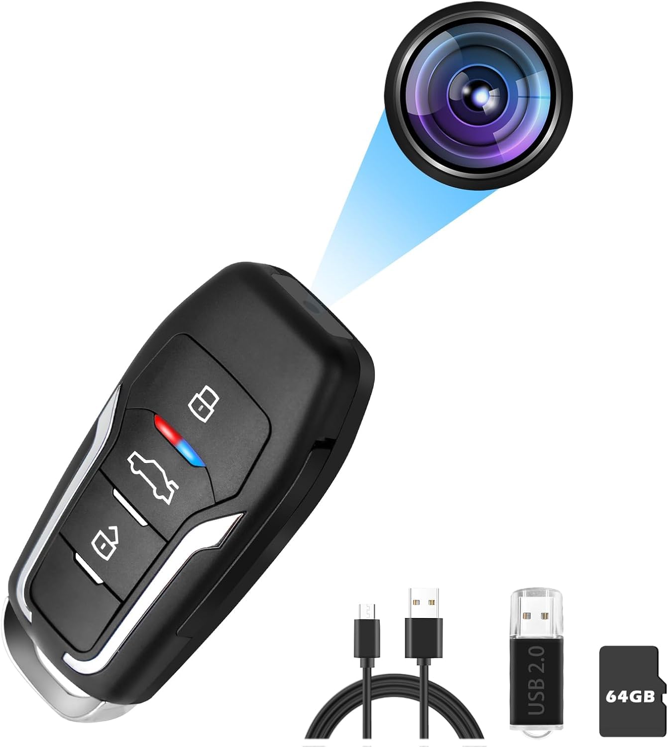 MAYUMI Hidden Camera Car Key,Smart Baby Nanny Cam for Surveillanc Outdoor Indoor No WiFi Function-image-29