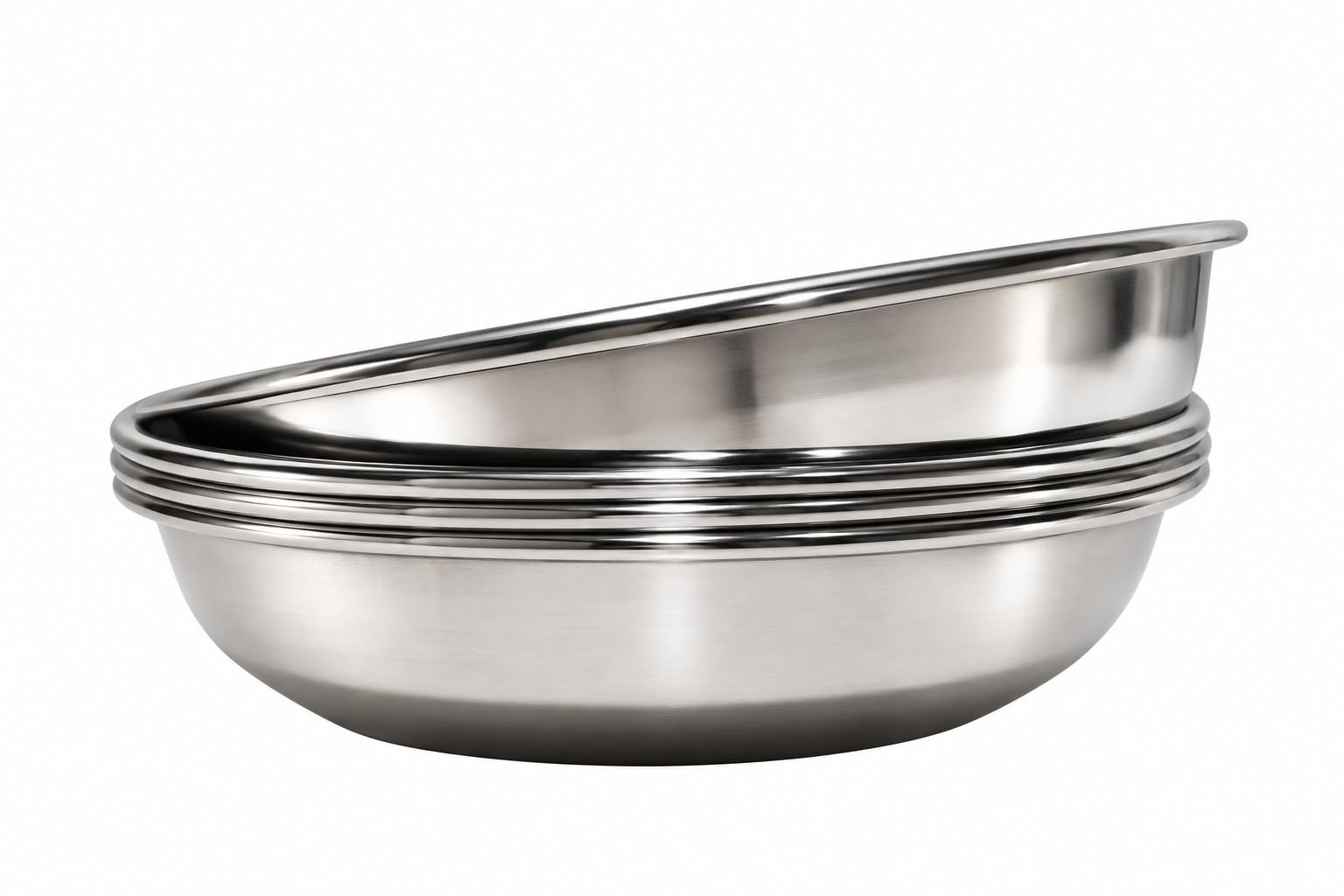 Stainless Steel Halwa Plates - Set of 4 -2