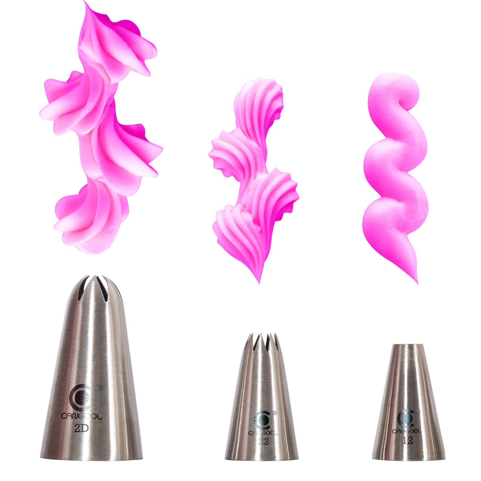 Kit di forniture per decorazione di torte, kit professionale per decorazioni per cupcake, 24 punte per glassa, 20 sacchetti usa e getta, 5 punte per